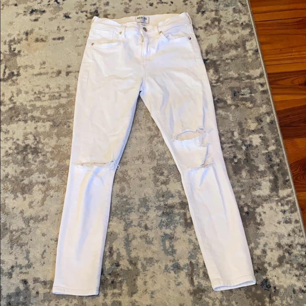 AGOLDE white skinny jeans size 24